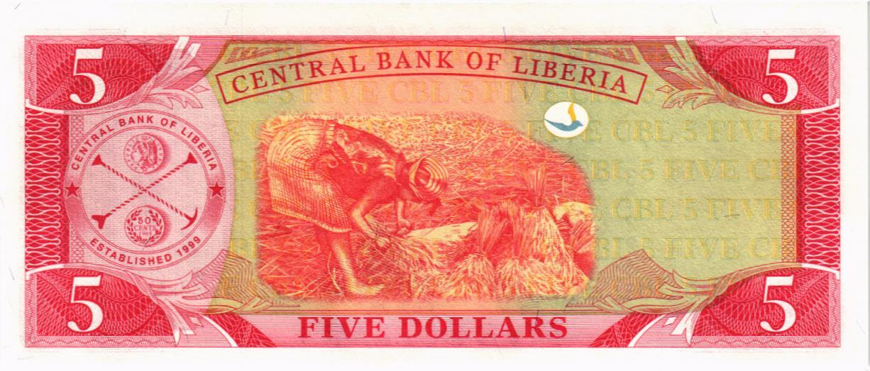 ЛИБЕРИЯ 5 ДОЛЛАРОВ мини 2