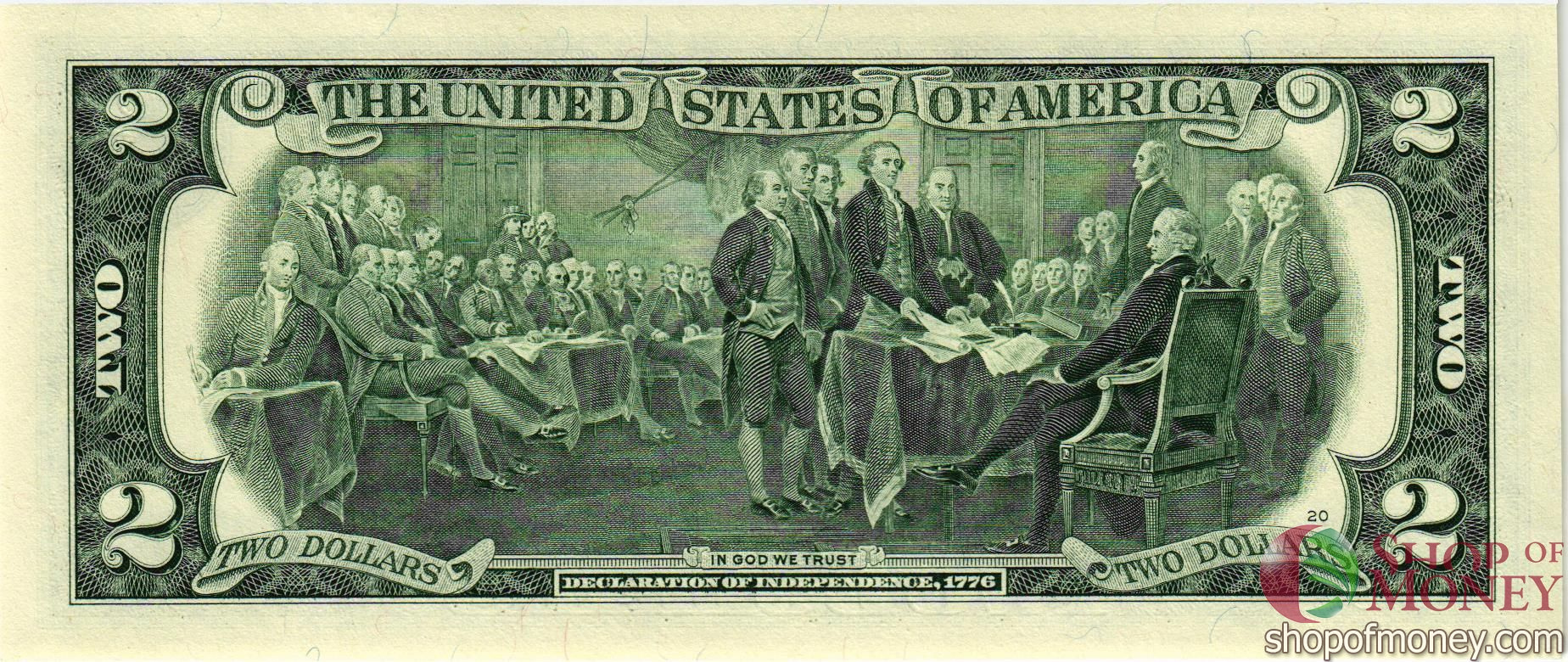 США 2 ДОЛЛАРА (A-Бостон) мини 2