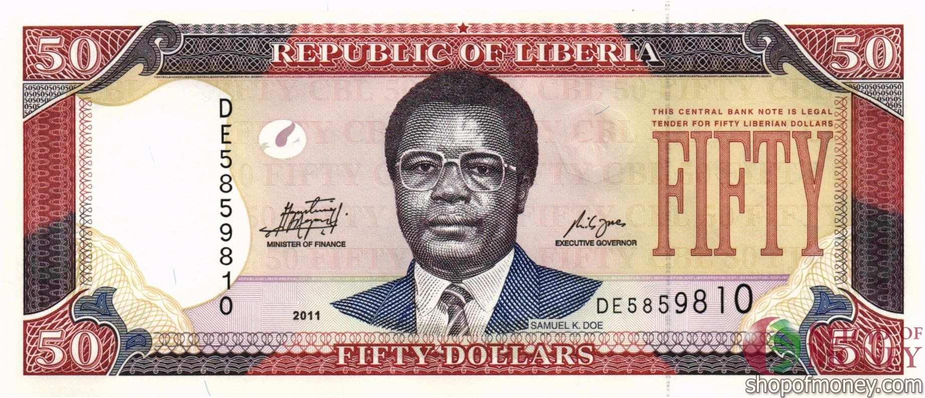 ЛИБЕРИЯ 50 ДОЛЛАРОВ