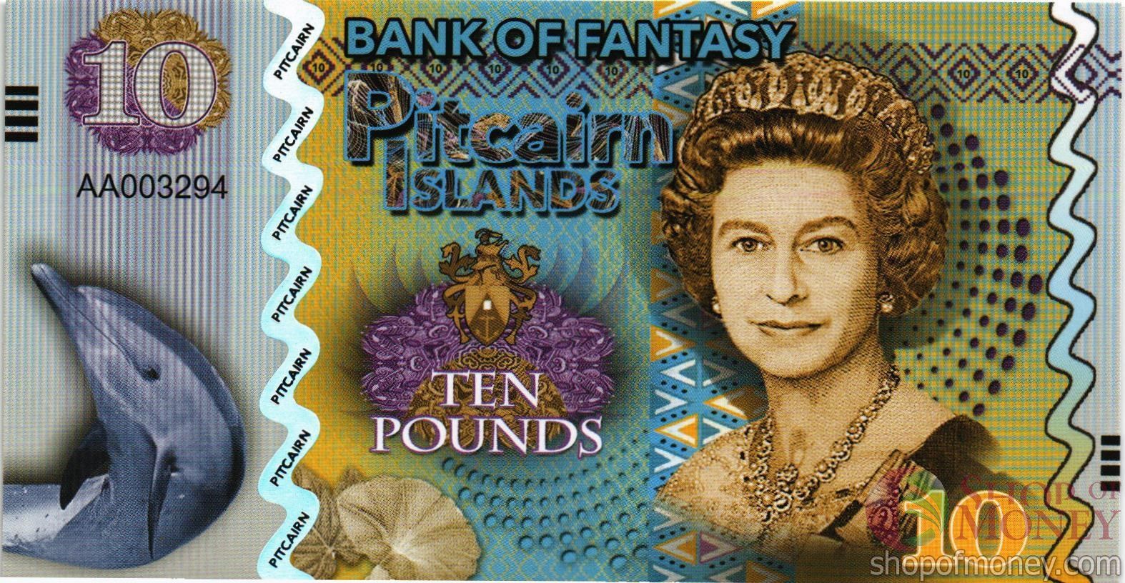 ОСТРОВА ПИТКЭРН 10 ФУНТОВ мини 1