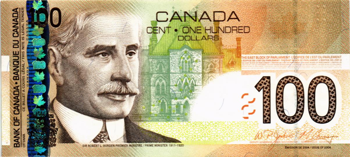 КАНАДА 100 ДОЛЛАРОВ