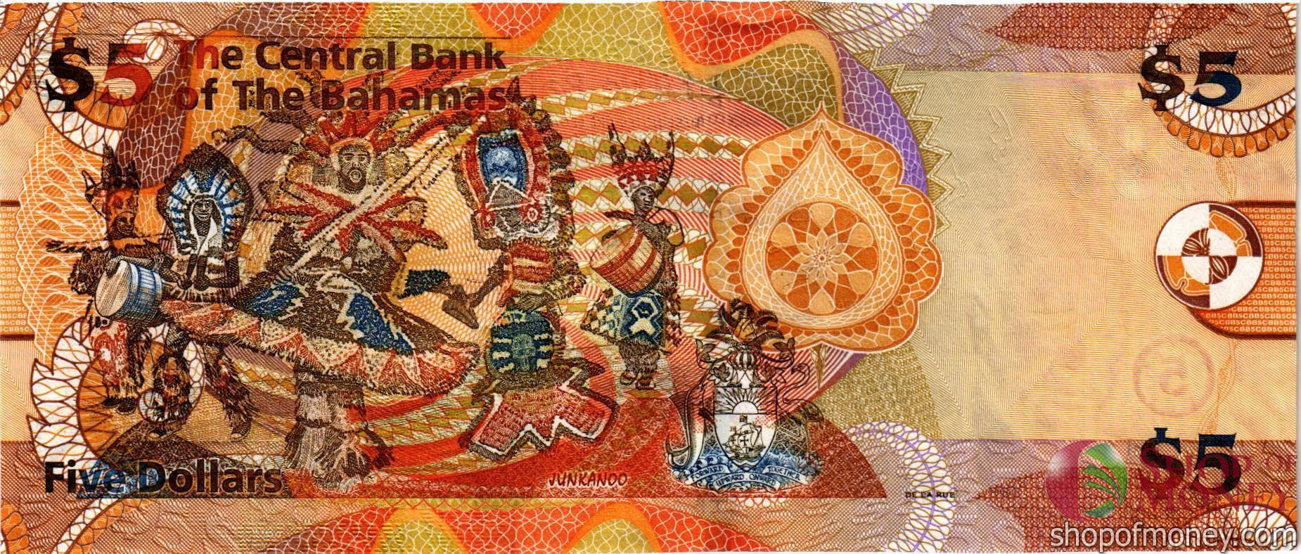 БАГАМСКИЕ ОСТРОВА 5 ДОЛЛАРОВ мини 2