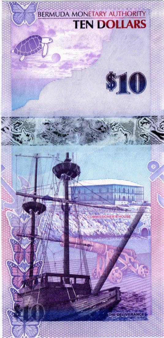 БЕРМУДСКИЕ ОСТРОВА 10 ДОЛЛАРОВ мини 2