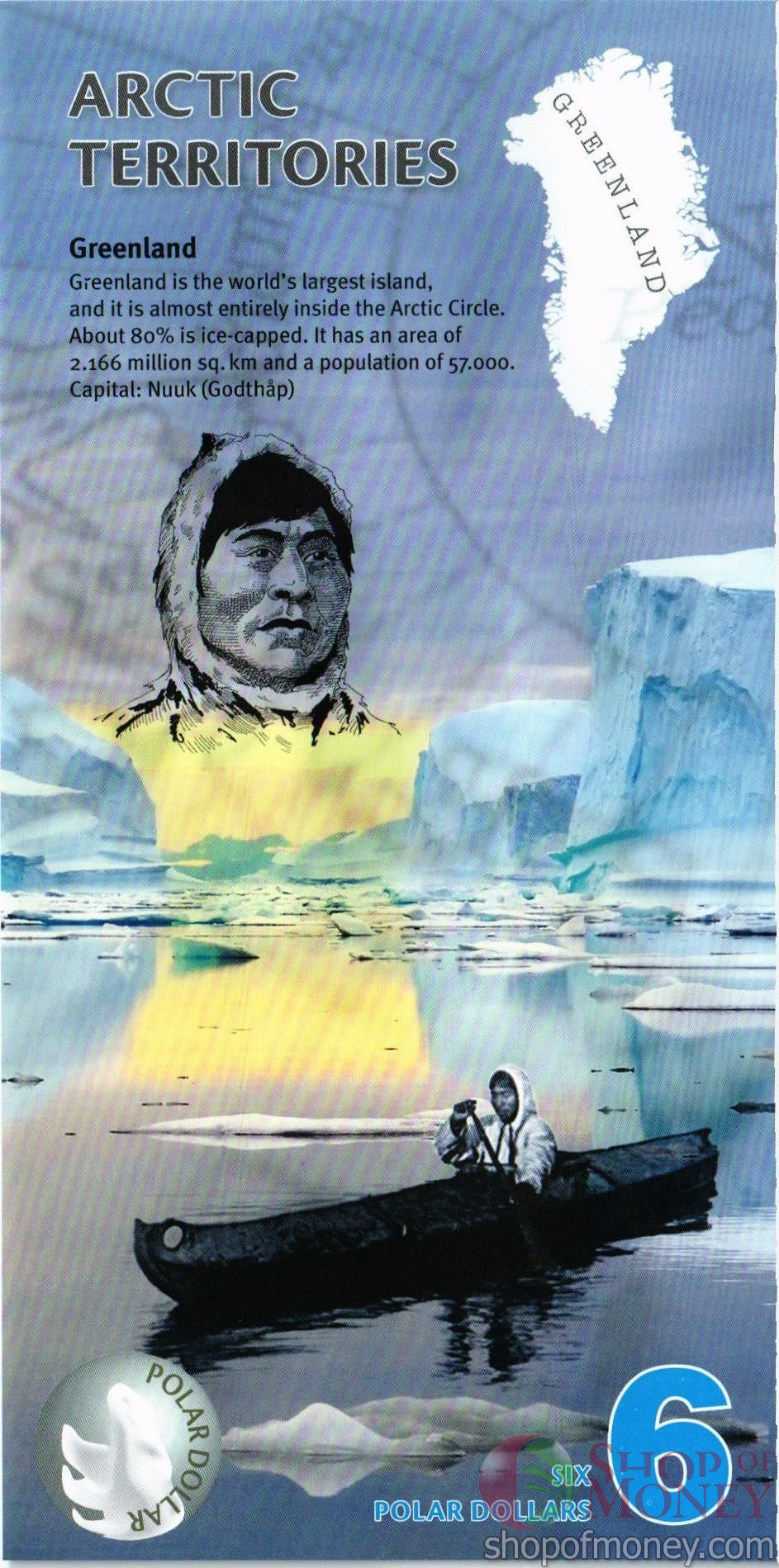 АРКТИЧЕСКИЕ ТЕРРИТОРИИ 6 ДОЛЛАРОВ мини 2