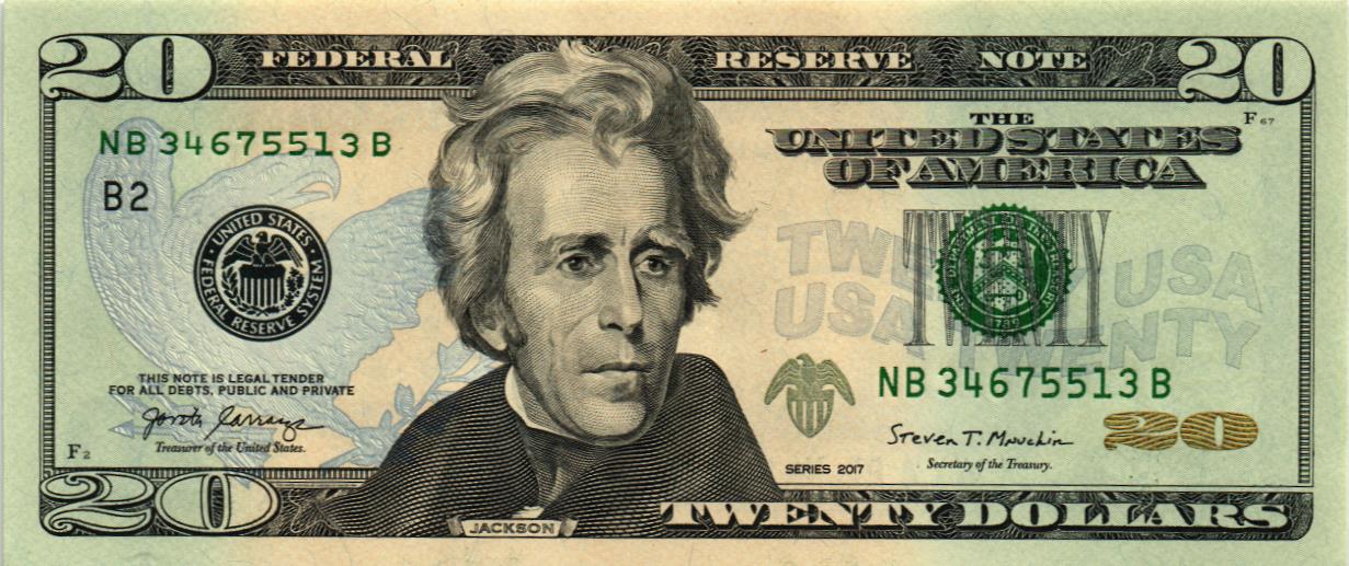 США 20 ДОЛЛАРОВ (B - НЬЮ-ЙОРК) мини 1