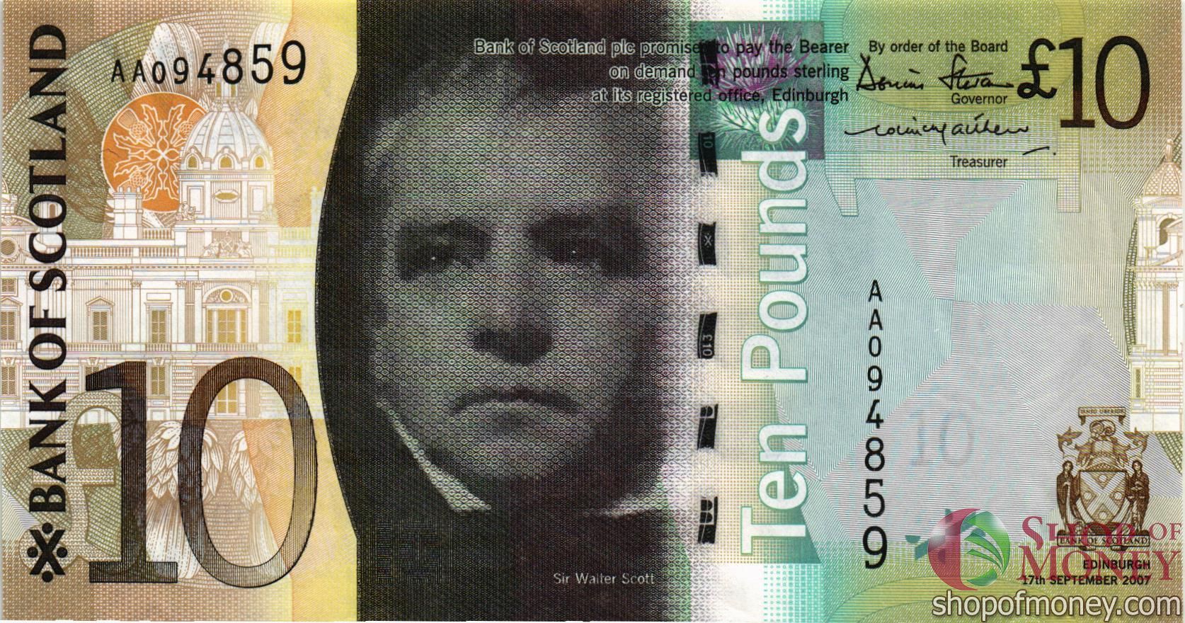 ШОТЛАНДИЯ 10 ФУНТОВ (-AA-СЕРИЯ)