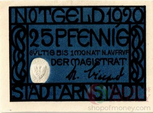 ГЕРМАНИЯ 25 ПФЕННИГОВ (НОТГЕЛЬД) мини 1