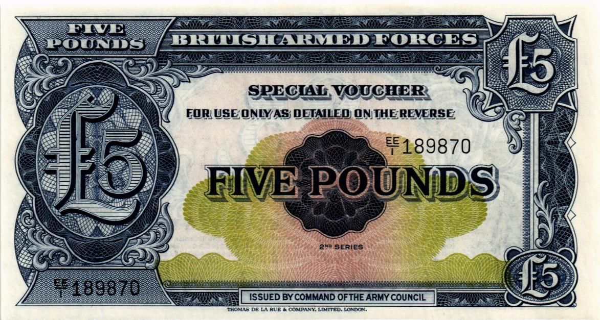 ВЕЛИКОБРИТАНИЯ / АНГЛИЯ 5 ФУНТОВ (БРИТАНСКАЯ АРМИЯ) мини 1