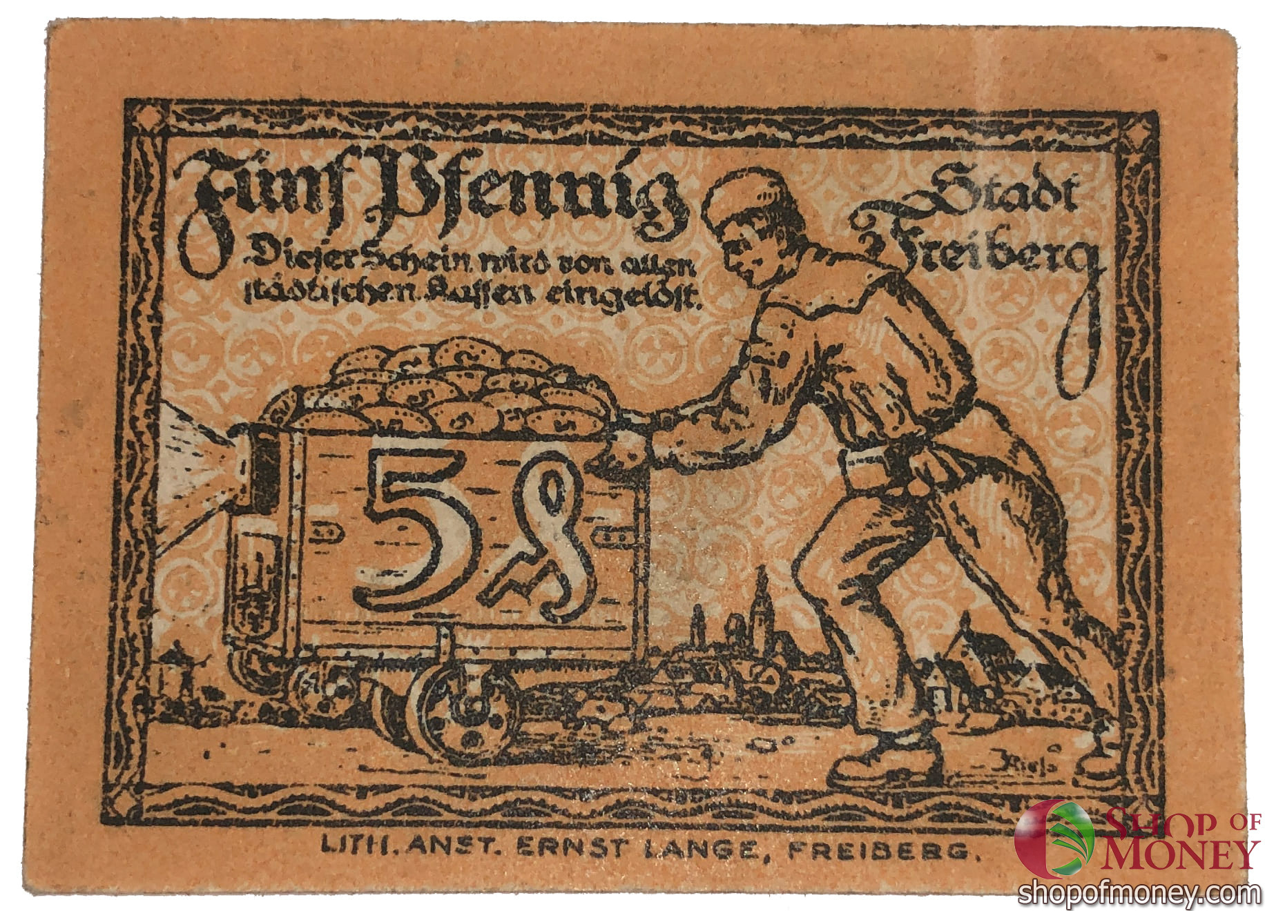 ГЕРМАНИЯ 5 ПФЕННИГОВ (НОТГЕЛЬД) мини 2