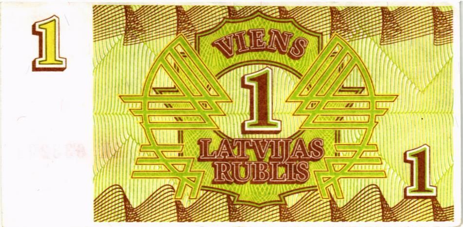 ЛАТВИЯ 1 РУБЛЬ мини 2