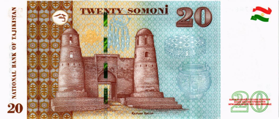 ТАДЖИКИСТАН 20 СОМОНИ мини 2