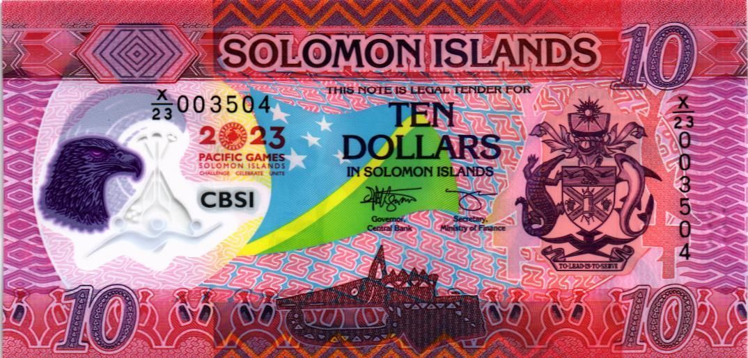 СОЛОМОНОВЫ ОСТРОВА 10 ДОЛЛАРОВ (X - REPLACEMENT) мини 1