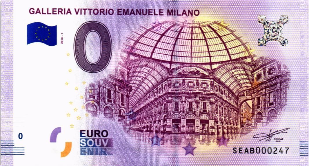 GALLERIA VITTORIO EMANUELE MILANO 0 ЕВРО