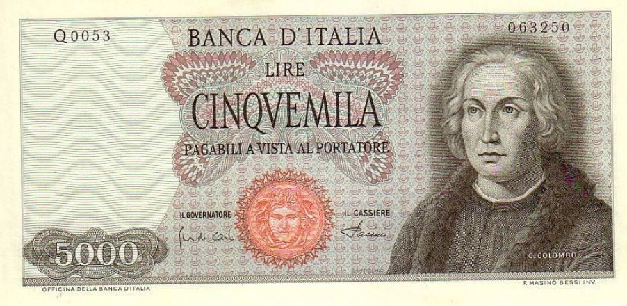 ИТАЛИЯ 5000 ЛИР