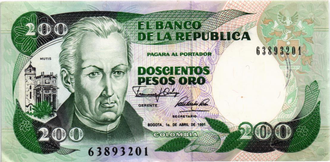 КОЛУМБИЯ 200 ПЕСО (01.04.1985) мини 1