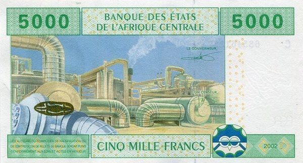 CAS - ЧАД 5000 ФРАНКОВ (C) мини 2