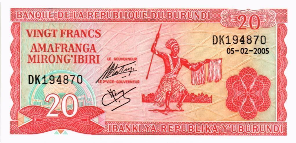 БУРУНДИ 20 ФРАНКОВ
