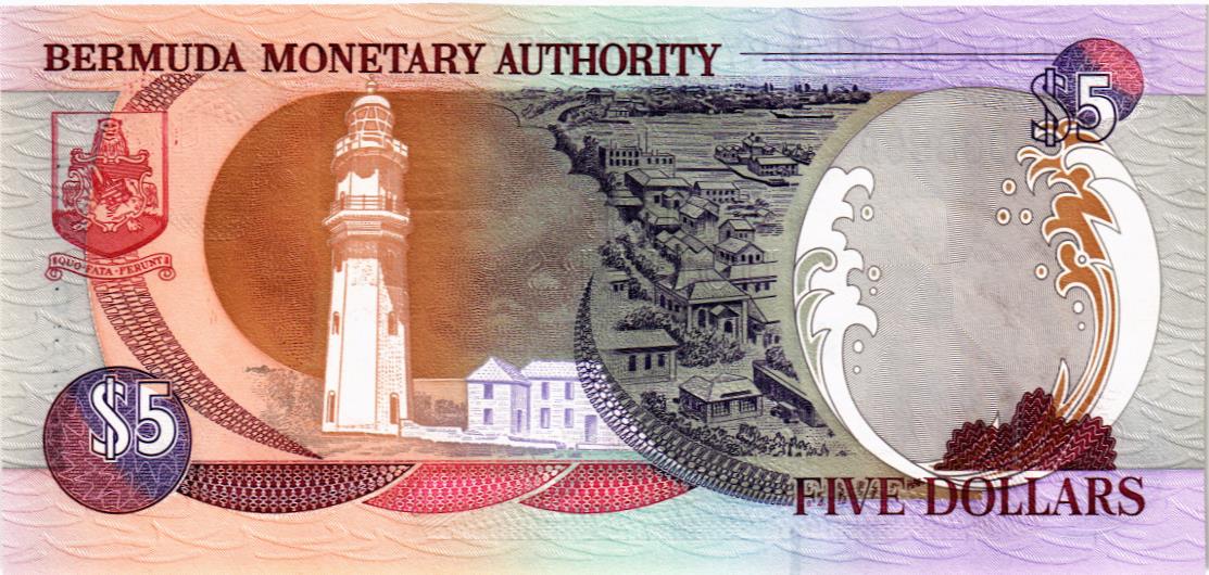 БЕРМУДСКИЕ ОСТРОВА 5 ДОЛЛАРОВ мини 2