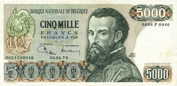 БЕЛЬГИЯ 5000 ФРАНКОВ мини 1