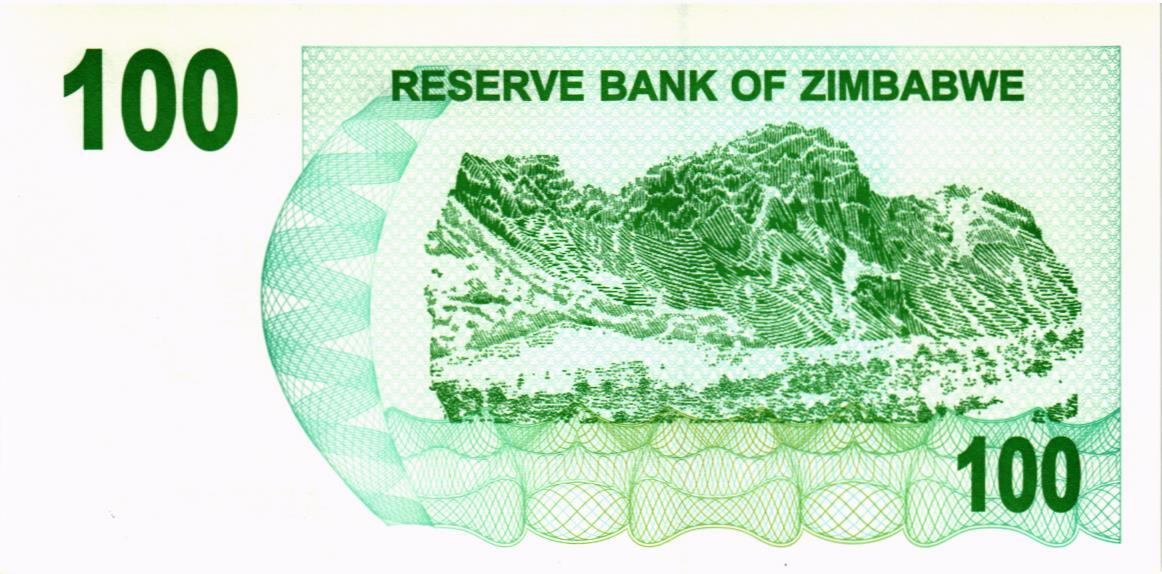 ЗИМБАБВЕ 100 ДОЛЛАРОВ мини 2