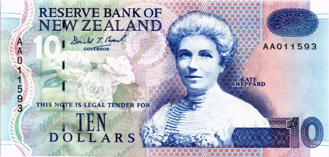 НОВАЯ ЗЕЛАНДИЯ 10 ДОЛЛАРОВ (-AA-)