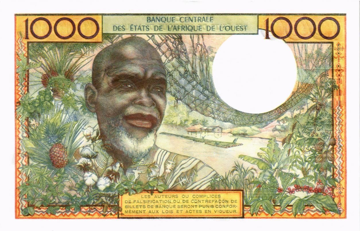 WAS - КОТ-Д'ИВУАР 1000 ФРАНКОВ (A) мини 2