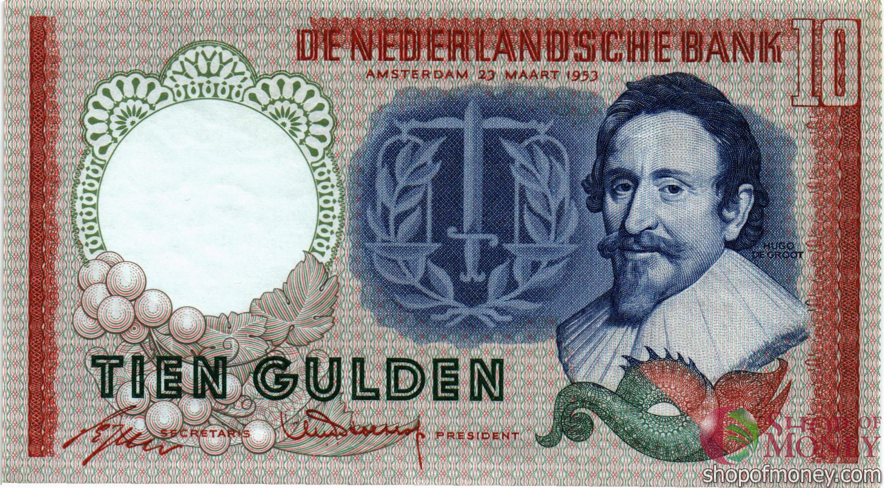 НИДЕРЛАНДЫ 10 ГУЛЬДЕНОВ