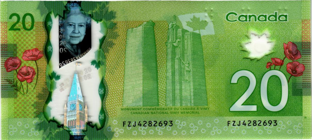 КАНАДА 20 ДОЛЛАРОВ мини 2