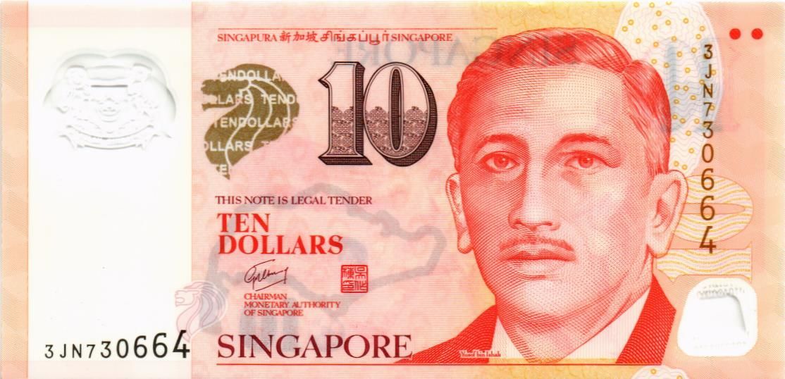 СИНГАПУР 10 ДОЛЛАРОВ