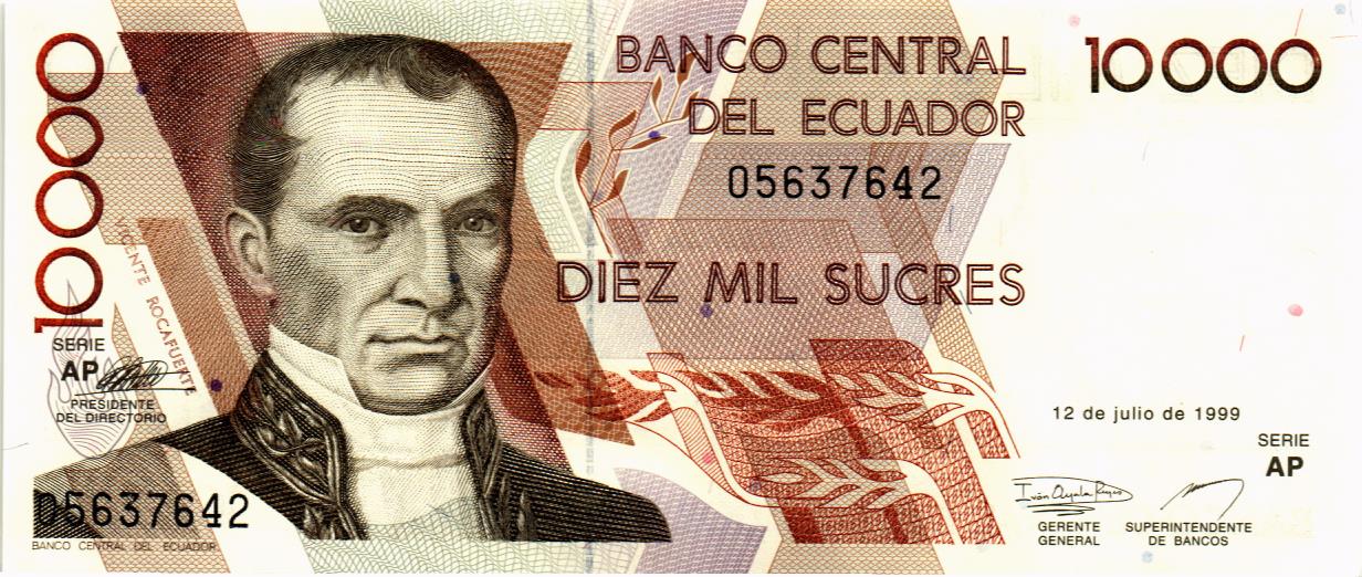 ЭКВАДОР 10000 CУКРЕ (12-07-1999)