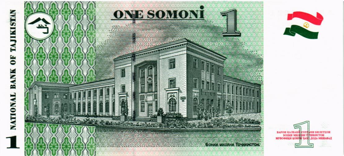 ТАДЖИКИСТАН 1 СОМОНИ мини 2