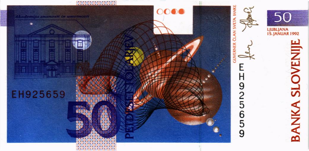 СЛОВЕНИЯ 50 ТОЛАРОВ мини 2