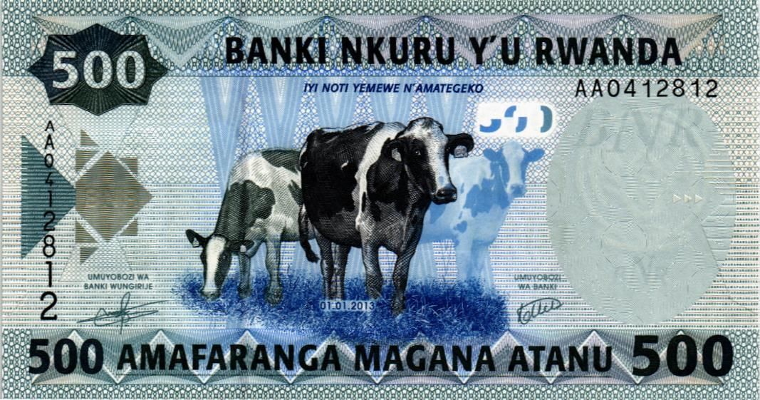 РУАНДА 500 ФРАНКОВ мини 1