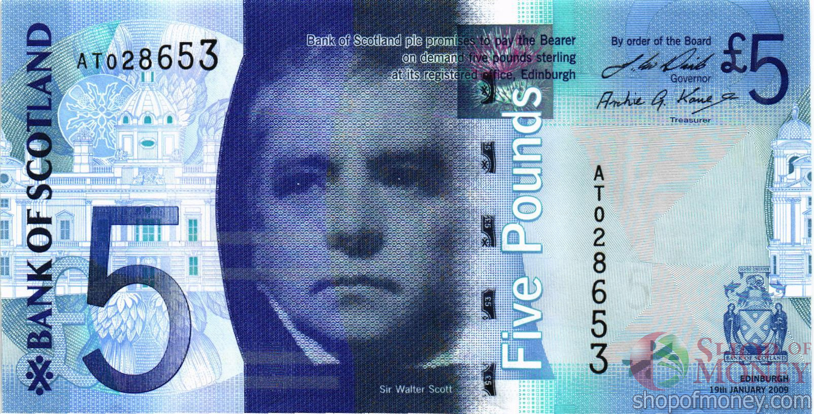ШОТЛАНДИЯ 5 ФУНТОВ (BANK OF SCOTLAND) мини 1