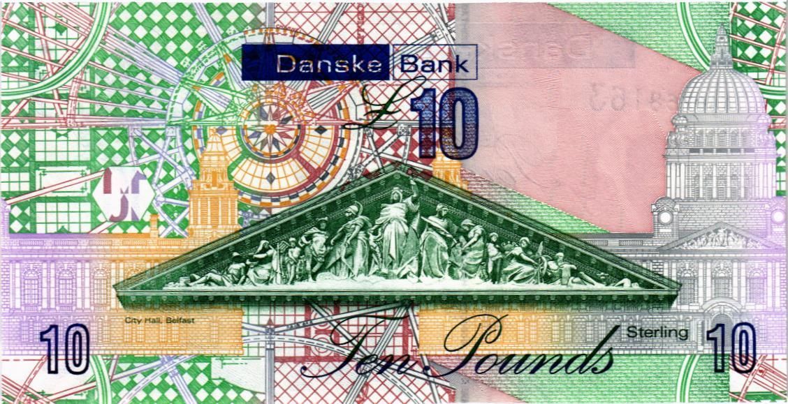 СЕВЕРНАЯ ИРЛАНДИЯ 10 ФУНТОВ (DANSKE BANK) мини 2