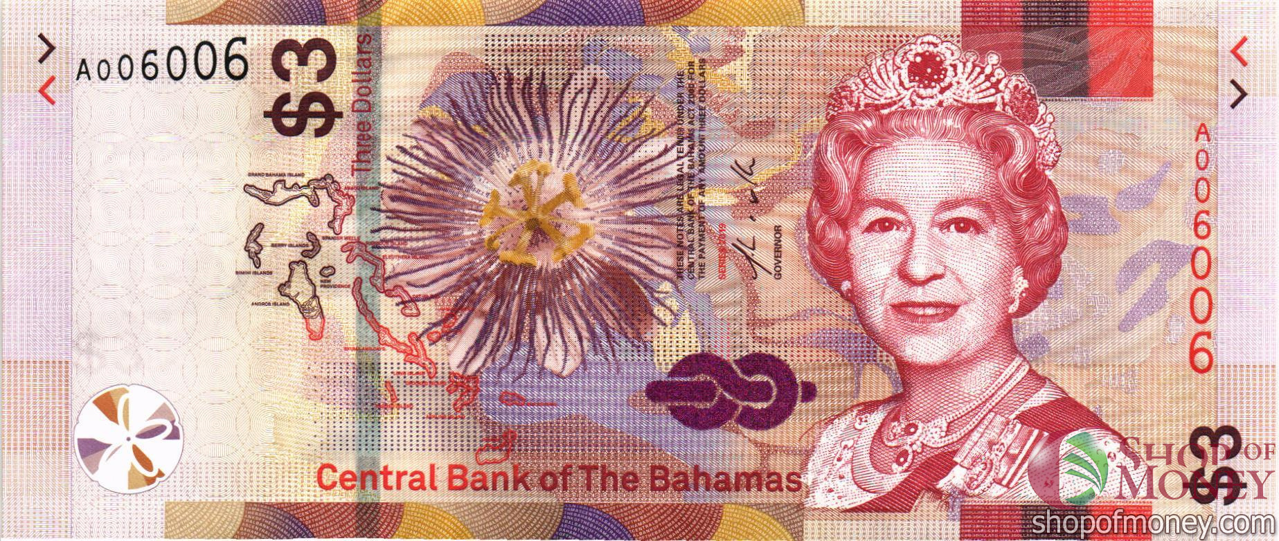 БАГАМСКИЕ ОСТРОВА 3 ДОЛЛАРА #A006006