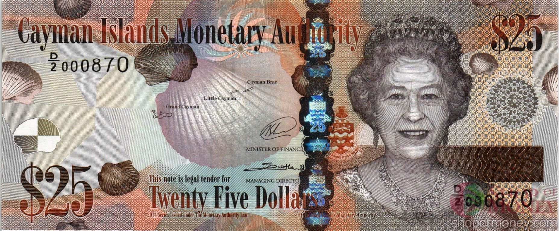 КАЙМАНОВЫ ОСТРОВА 25 ДОЛЛАРОВ мини 1