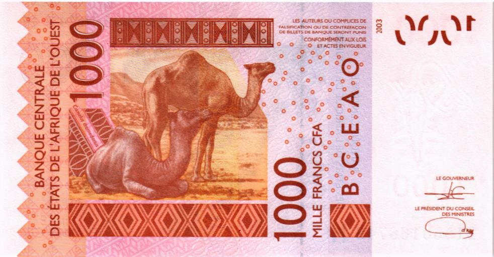 WAS - НИГЕР 1000 ФРАНКОВ (H) мини 2