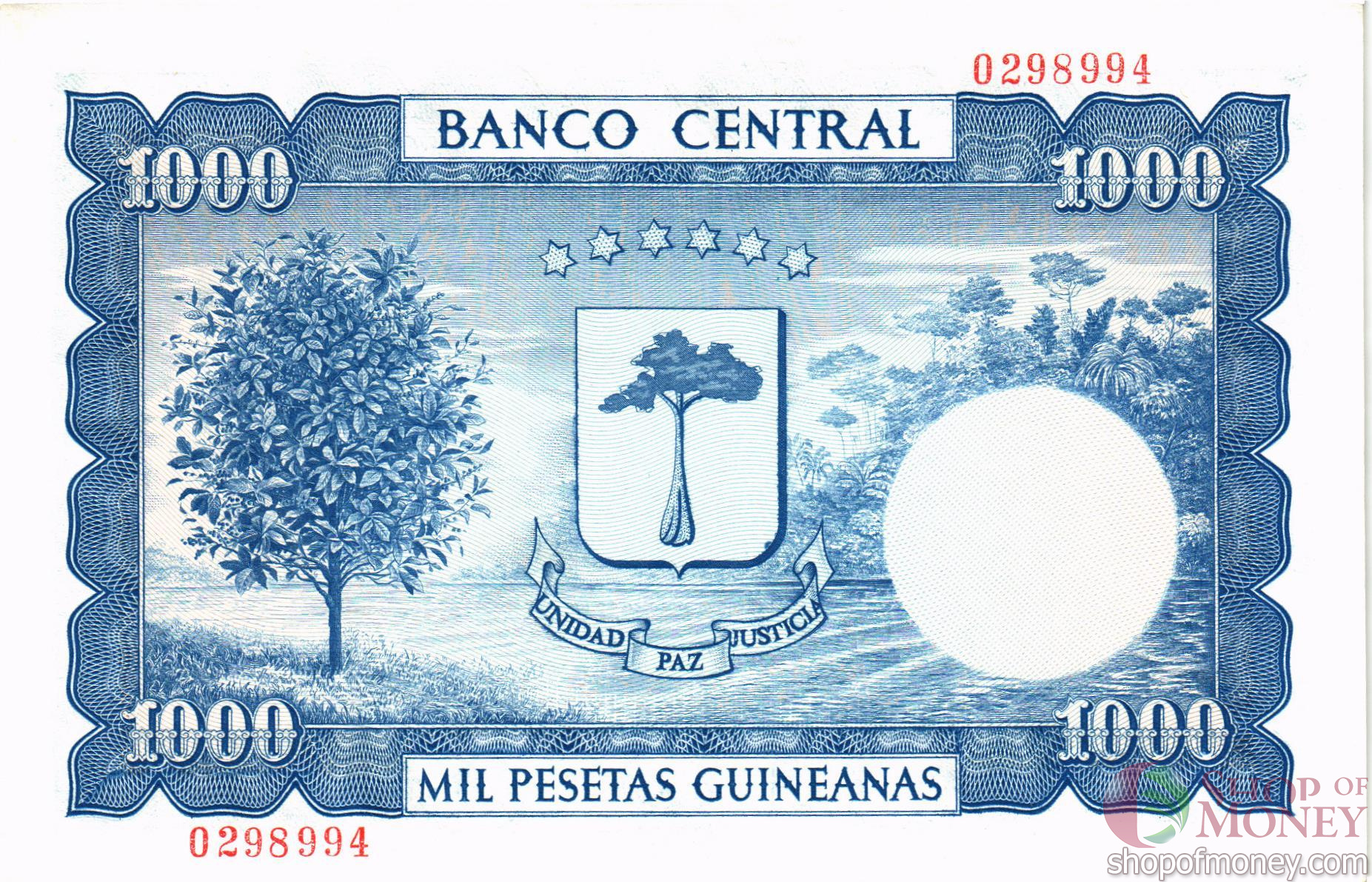 ЭКВАТОРИАЛЬНАЯ ГВИНЕЯ 1000 ПЕСЕТ мини 2