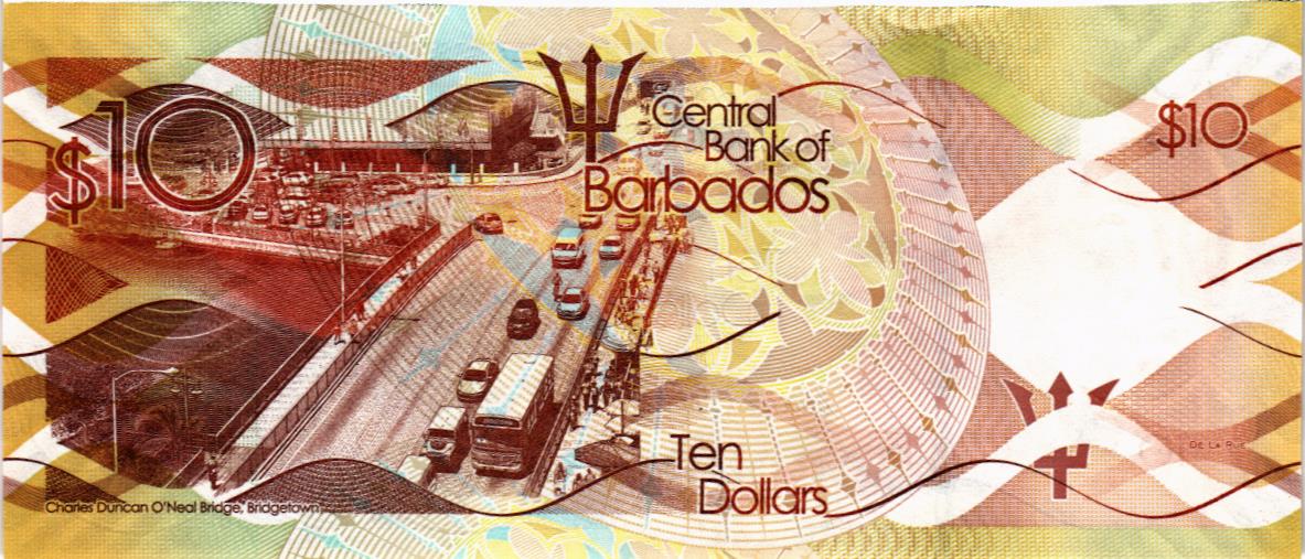 БАРБАДОС 10 ДОЛЛАРОВ мини 2