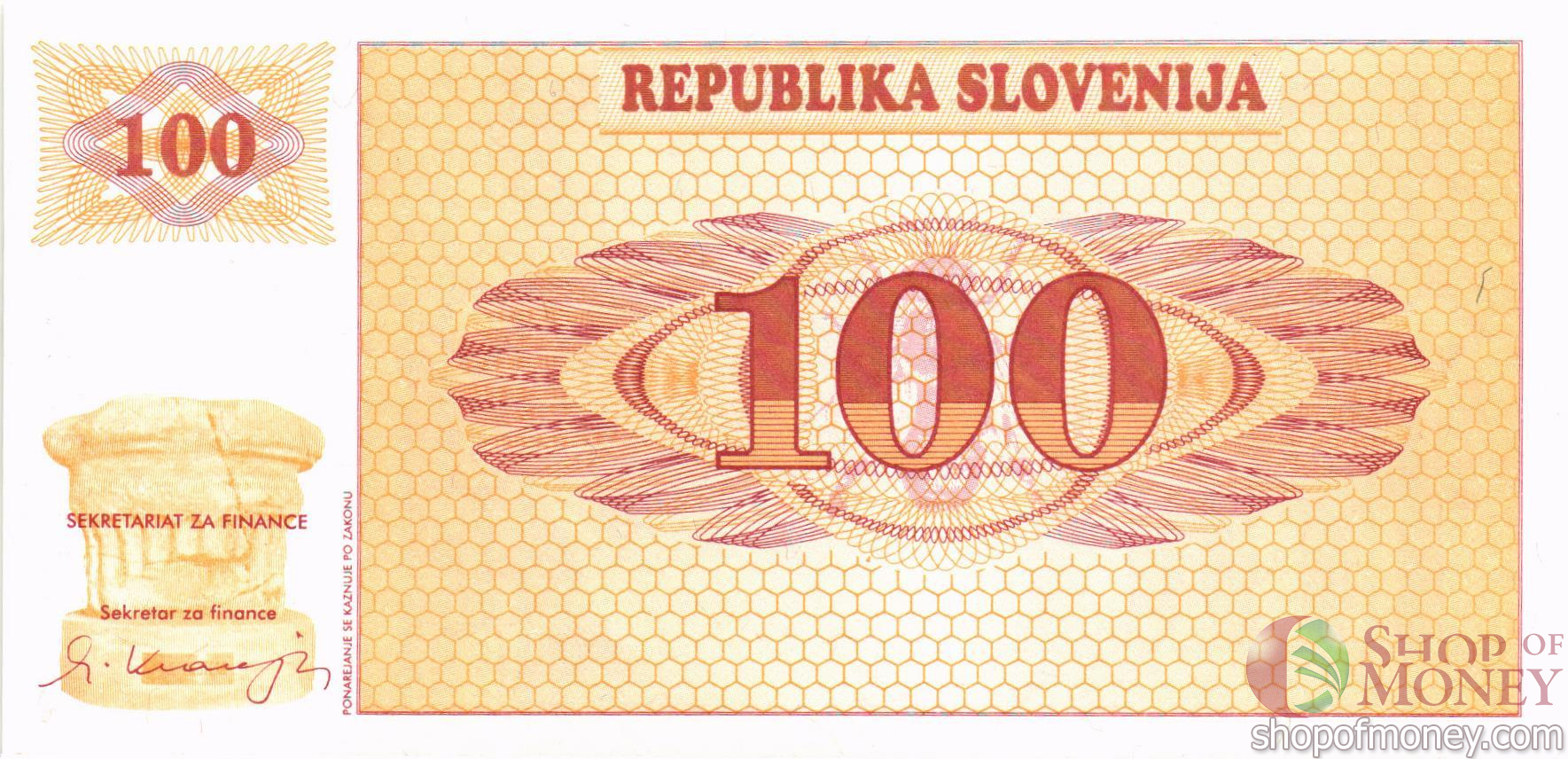 СЛОВЕНИЯ 100 ТОЛАРА