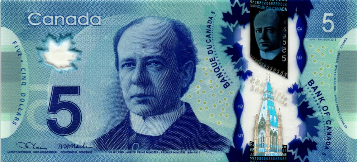 КАНАДА 5 ДОЛЛАРОВ