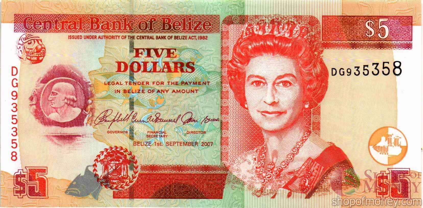 БЕЛИЗ 5 ДОЛЛАРОВ мини 1