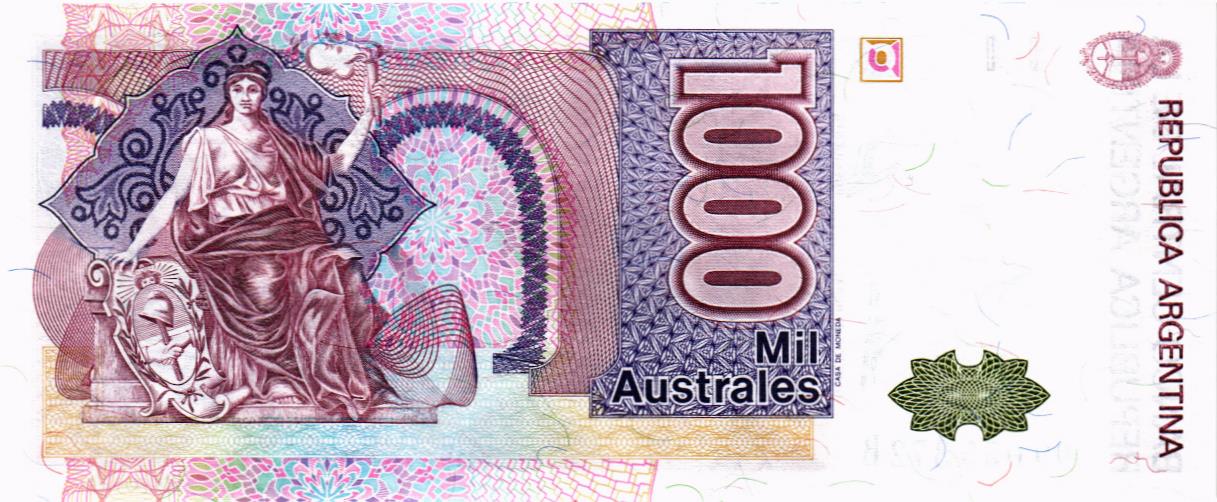 АРГЕНТИНА 1000 АУСТРАЛЕЙ мини 2