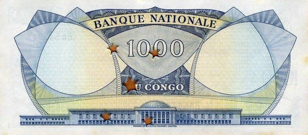 КОНГО 1000 ФРАНКОВ (ГАШЕНАЯ) мини 2