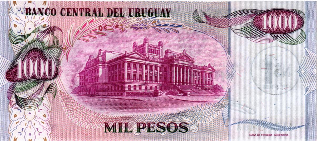 УРУГВАЙ 1 ПЕСО (НАДПЕЧАТКА) мини 2