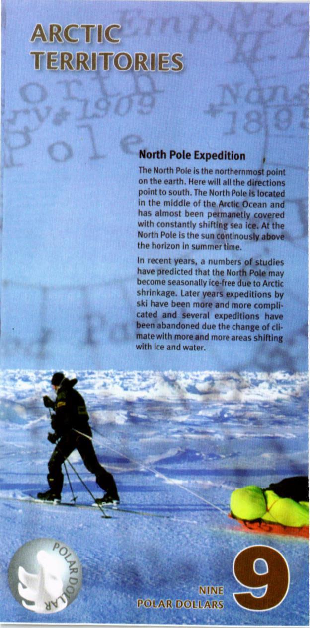 АРКТИЧЕСКИЕ ТЕРРИТОРИИ 9 ДОЛЛАРОВ (ОБРАЗЕЦ) мини 2