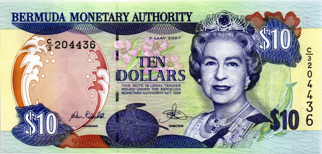 БЕРМУДСКИЕ ОСТРОВА 10 ДОЛЛАРОВ