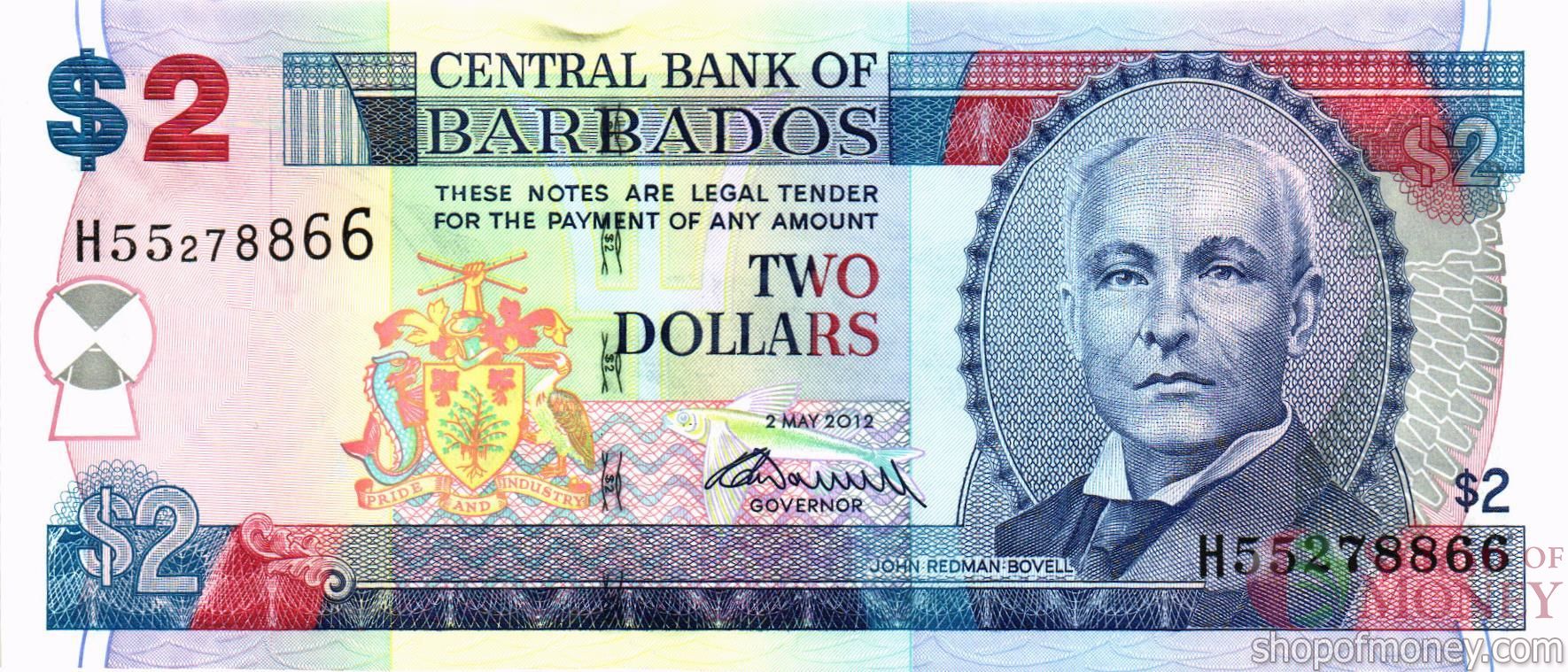 БАРБАДОС 2 ДОЛЛАРА