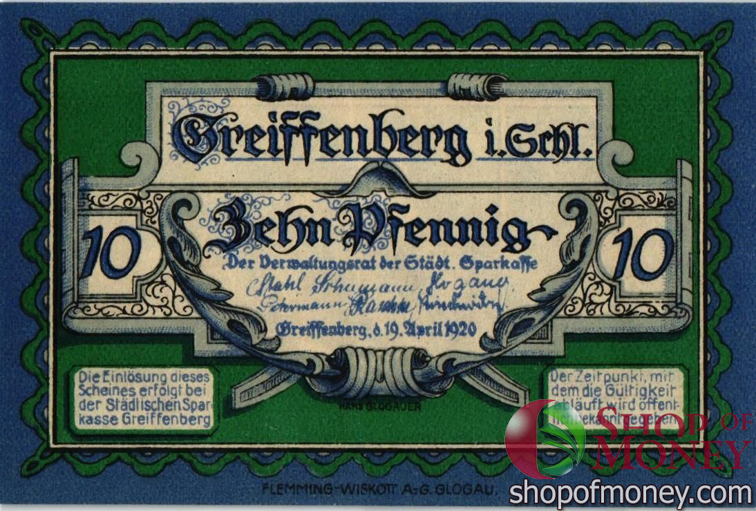 ГЕРМАНИЯ 10 ПФЕННИГОВ (НОТГЕЛЬД) мини 1